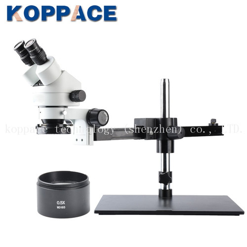 KOPPACE 3.5X-45X Binocular Stereo Zoom Microscope WF10X Eyepieces 144 LED Ring Light 0.5X lens Mobile phone repair Microscope