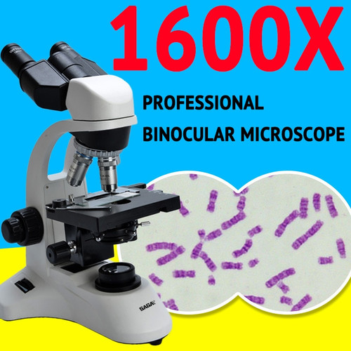 1600X Professional Binocular Biological Microscope Students Scientific Research HD Bacteria Biomicroscope