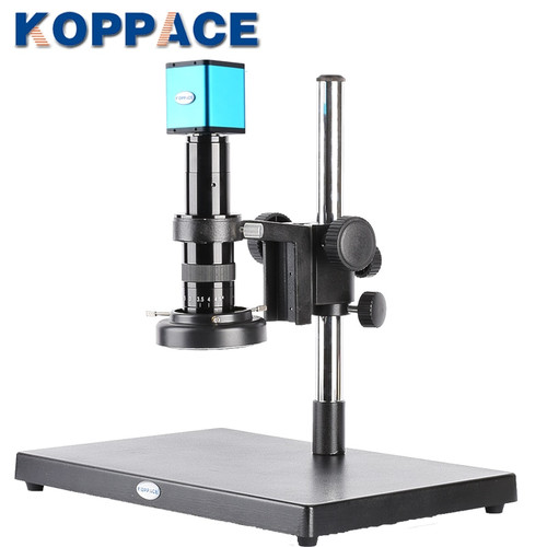 KOPPACE HDMI HD Auto Focus Industry Microscope,32X-205X C-Mount Industrial lens,LED Ring Light,Autofocus Digital Microscope