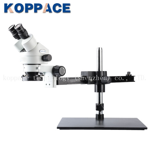 KOPPACE 7X-45X Binocular Compound Zoom Stereo Microscope WF10X Eyepieces 0.7X-4.5X Zoom Objective 144 LED Ring Light