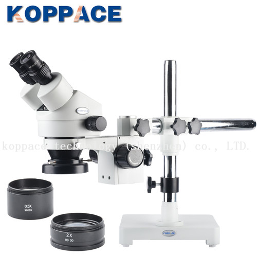 KOPPACE 3.5X-90X,Stereo Binocular microscope ,Mobile phone repair microscope,144 LED Ring Light,0.5X/2X Objective lens