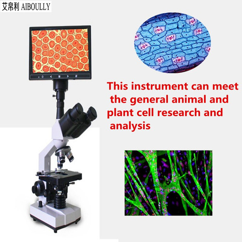 FGHGF Biological microscope 1000X times 8-inch display Animal and plant cell medical hygiene Animal reproduction Sperm analysis