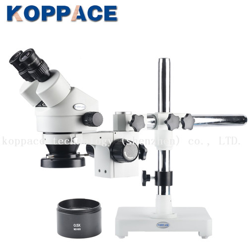 KOPPACE 3.5X-45X Magnification,Stereo Binocular microscope ,Mobile phone repair microscope,LED Ring Light,0.5X Objective lens