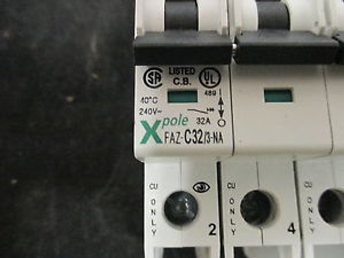 Moeller Circuit Breaker - 3 Pole - FAZ-C32/3-NA