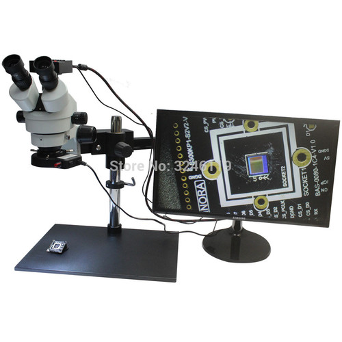 Sliding Telescopic Rotation Angle Big Workbench 7X-90X Binocular Trinocular Stereo Microscope With 16MP 1080P HDMI USB Camera