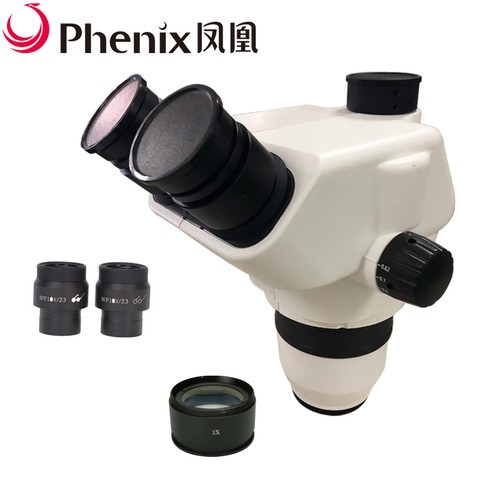 Phenix 6.2x-100x Zoom Stereo Continuos Trinocular Microscopy for Jewelry/Phone Repairing Microscope Head