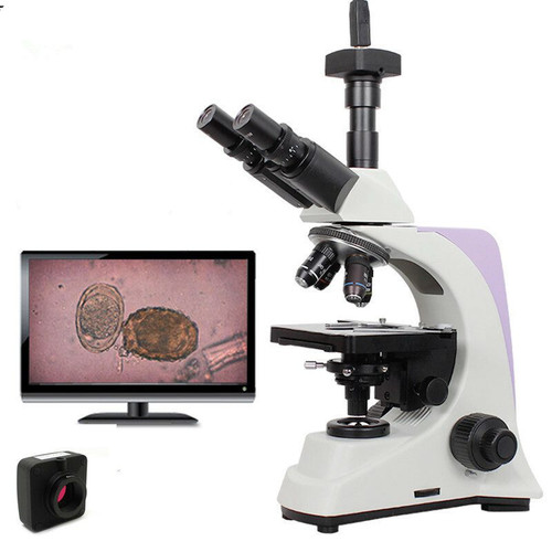 MUOU 3 Eye Digital Biological microscope 40-2500X research | experimental | teaching usb digital microscope +3MP Electronic eyep