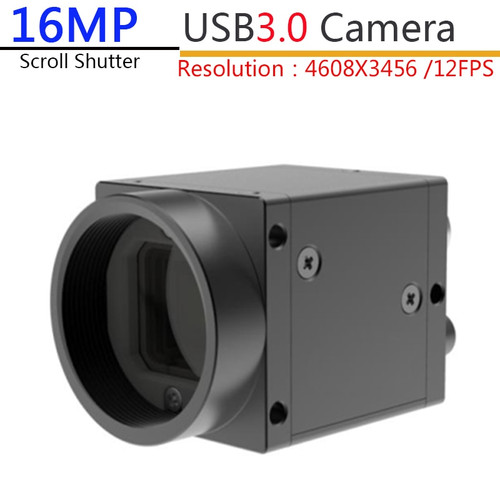 High Speed USB3.0 Industrial Digital Camera 16MP Color Scroll Shutter With SDK+External Trigger And Measurement Software OpenCV