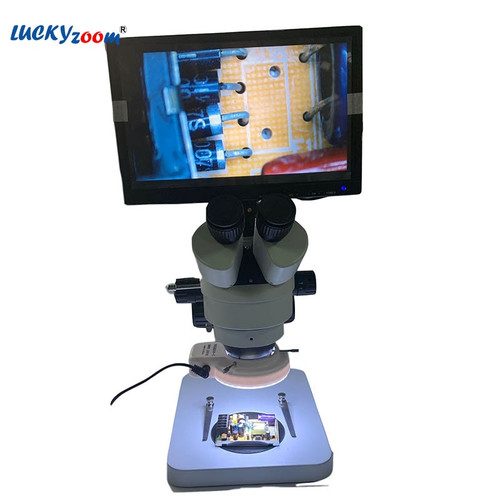 7X-45X Soldering Microscope HDMI Monitor Trinocular Microscope Stereo Zoom Microscopio 14MP HDMI Camera Repair Phone Mikroskop