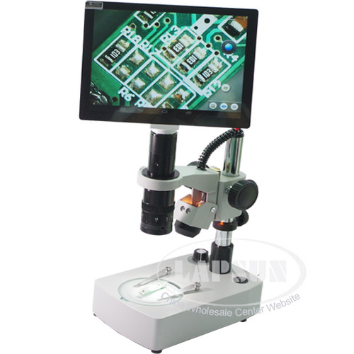 Professional 5M Pixel HD 9.7 inches Android Touch Screen Digital Microscope Camera Pad Light Stand with 180X C-MOUNT Zoom Lens