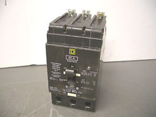 SQUARE D CIRCUIT BREAKER CATEGB34040 40A/480V/3POLE