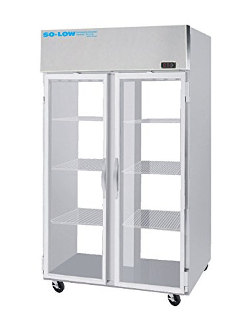 So-Low Dh4-50Pt Pass-Thru Refrigerator With Glass Doors, 50 Cu. Ft, Temp Range 4C