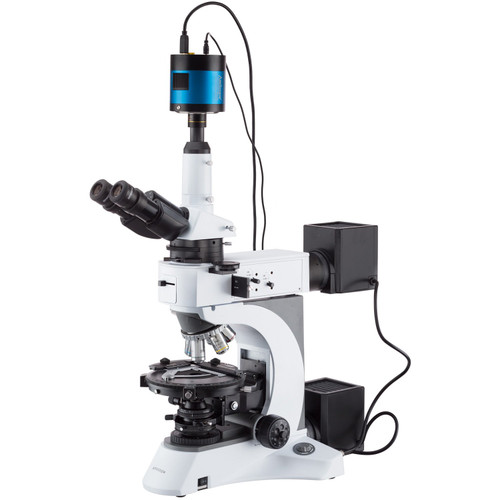 Amscope 50X-1000X Advanced Upright Polarized-Light Microscope With 1.4Mp Actively-Cooled Ccd Camera