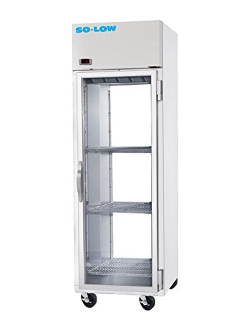So-Low Dh4-25Pt Pass-Thru Refrigerator With Glass Doors, 25 Cu. Ft, Temp Range 4C