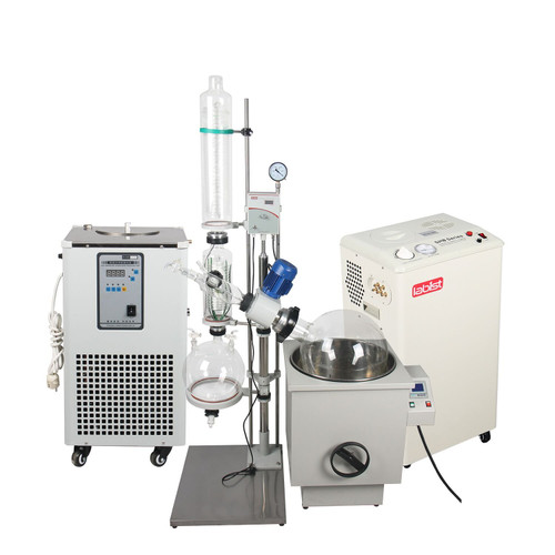Lab1St 50L Rotary Evaporator Hand Lifting Turnkey Package W/Water Vacuum Pump &Chiller
