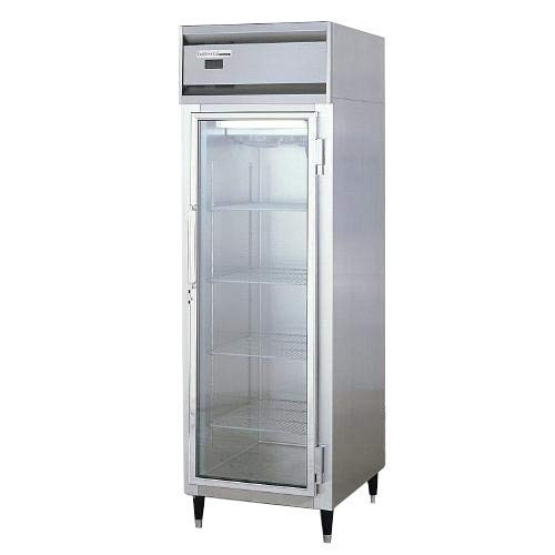 National Refrigeration S1F-Sa-Gd Glass Door Freezer, Stainless Steel Exterior, Aluminum Interior, 1 Door, 115V