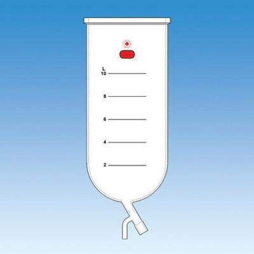 6472-248 - Unjacketed Cylindrical Reaction Flask, KF Plane Flange, Ace Glass Incorporated - Reaction Flask, Flush Seal Valve - Each