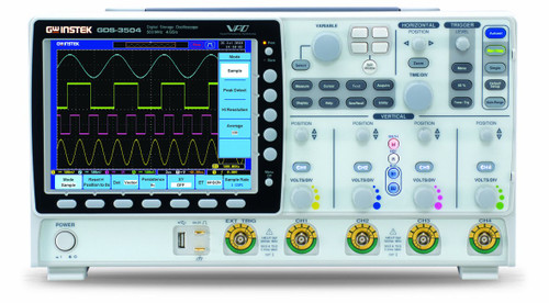 Gw Instek Gds-3504 8" Lcd Color Display Digital Storage Oscilloscope With Usb Port, 500Mhz Bandwidth, 4-Channel, 700Ps Rise Time