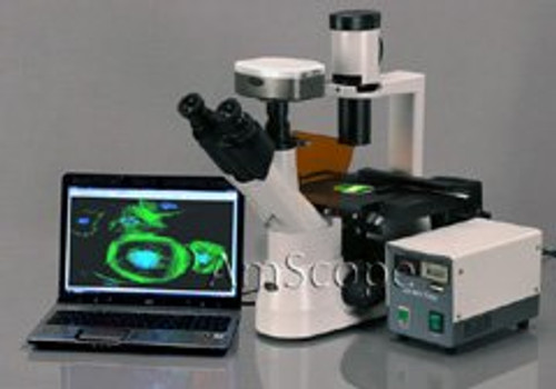 Amscope In300Tc-Fl-5Mccd 40X-1000X Epi Fluorescent Tissue Culture Inverted Microscope + 5Mp Ccd Camera