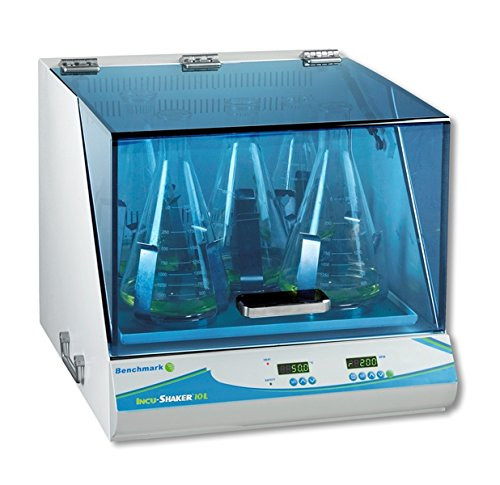 Benchmark Scientific Incu-Shaker H1010-E 10L Shaking Incubator With Flat Rubber Mat Platform, 230V With Us Plug