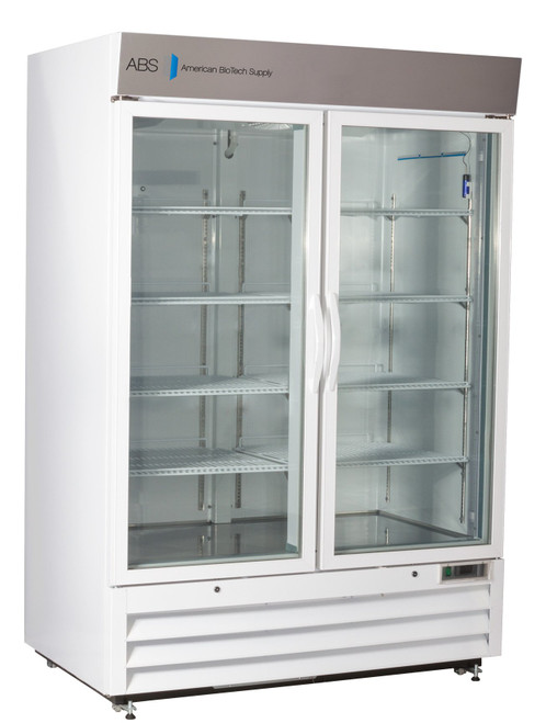 American Biotech Supply Abt-Ls-49 Standard Laboratory Glass Door Refrigerator, 49 Cu. Ft. Capacity, White