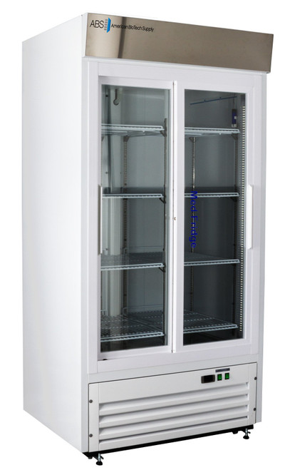 American Biotech Supply Ph-Abt-S36G Standard Pharmacy Value Laboratory Refrigerator, Double Swing Glass Door, 36 Cu. Ft. Capacity, White