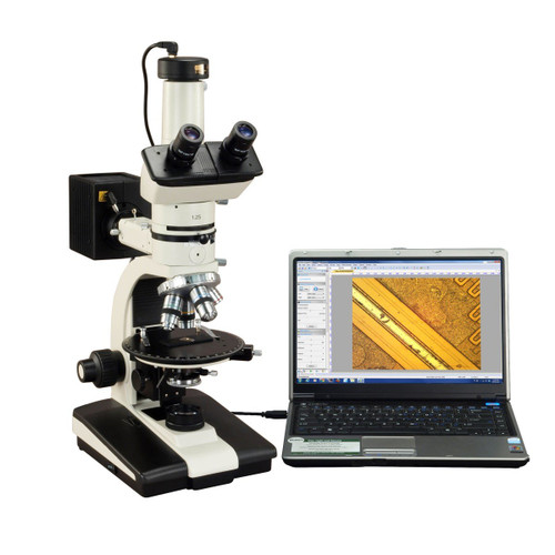 Omax 50X-787.5X Trinocular Ore Petrographic Polarizing Microscope With Bertrand Lens And 10Mp Camera