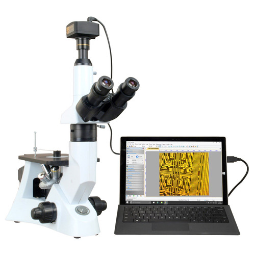 Omax Inverted Infinity Metallurgical Microscope 40X-400X With 14Mp Usb Camera