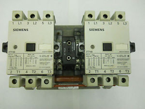 SIEMENS 3TF48 100A 600V REVERSING CONTACTOR