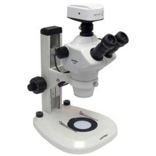 Unitron Z850 Trinocular Zoom Stereo Microscope With C-Mount On Coaxial Coarse/Fine Focus Led Stand (13139-131-25-05)