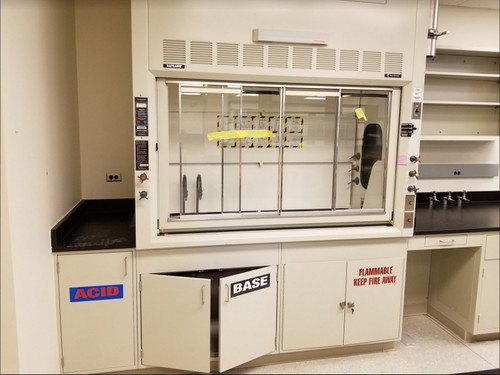 Fisher Hamilton 6' Fisher Hamilton Bench Top Laboratory Fume Hood Curtain & Sliding Sash. Pre-owned