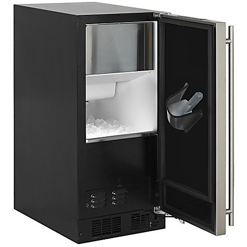 Marvel/Div Northland Ml15Cls1Rs 15" Ice Maker With Gravity Drain, Black Cabinet, Stainless Steel Door, Clear Cube, Frost Free, Right Hinge, 120V/60 Hz