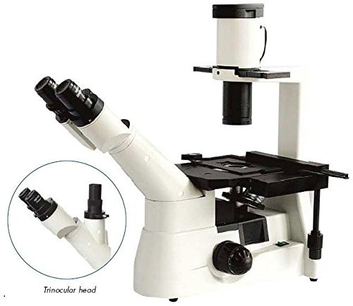 Unico Iv954T Series Iv950 Inverted Trinocular Microscope, 10X Wide Field Eyepiece, 4X & 40X Bright Field, 10X & 20X Plan Phase