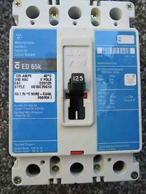 Westinghouse ED3125 125 Amp 3 Pole 240 V Circuit Breaker