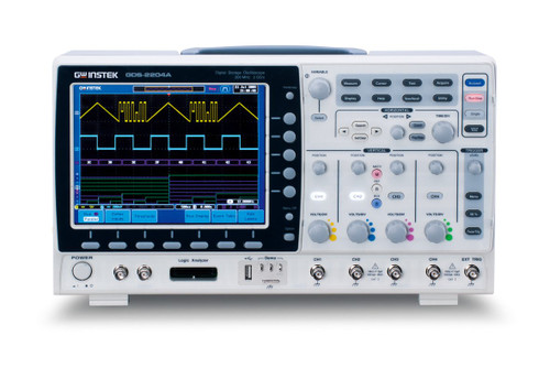 Gw Instek Gds-2304A 8" Lcd Color Display Visual Persistence Digital Storage Oscilloscope With Usb Port, 300Mhz Bandwidth, 4-Channel, 1.17Ns Rise Time