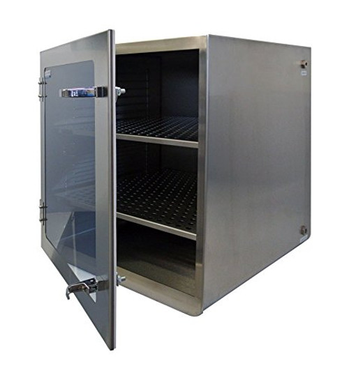 Stainless Steel Desiccator Cabinet, 20Wx20Dx22H In. With Gas Ports & Shelf.