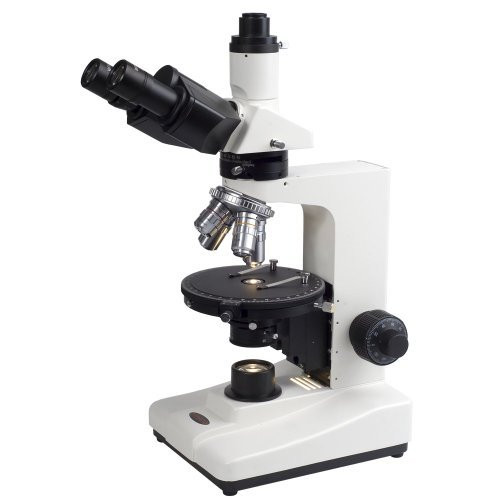 Omano Om339P - 40X-600X - Trinocular - Transmitted Light Polarizing Microscope - Strain-Free Plan Objective Lenses - Halogen Illumination