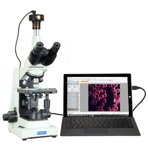 OMAX 40X-2000X Advanced LED Plan Darkfield Trinocular Compound Microscope with 10MP Camera