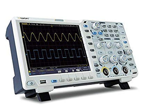 OWON XDS3202A 14bits 100MHz 2GSs 2Ch Oscilloscope 800 x 600 LCD 75,000 wfms/s Refresh Rate,40M high Record Length, Standard Touch Screen,VGA 12C,SPI,RS232 and CAN Bus decoding +DMM+WiFi+2CH 25MHz AWG