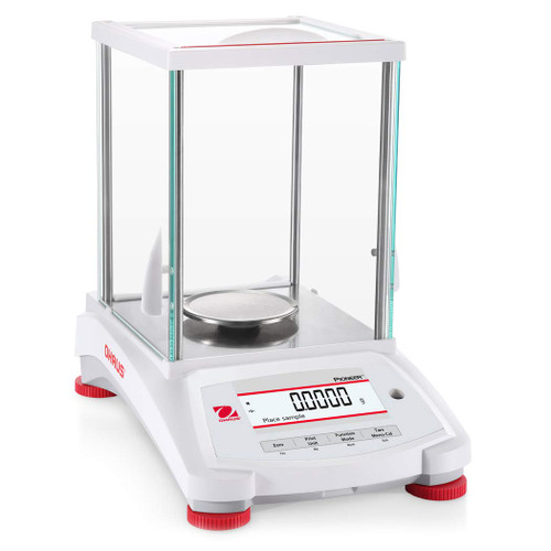 Ohaus PX84 Pioneer Analytical Balance, 84g x 0.0001g, Internal Calibration with Draftshield