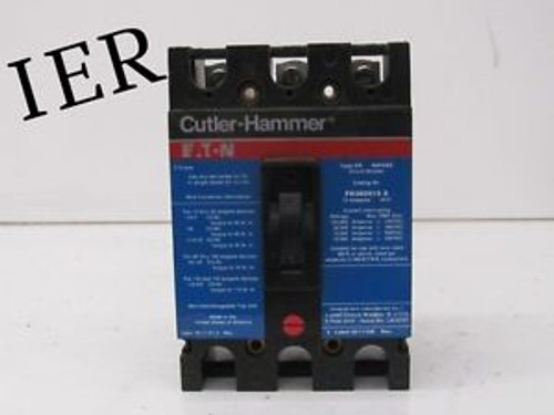 CUTLER HAMMER FH360015 A CIRCUIT BREAKER 3P 600VAC 15 A USED