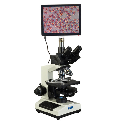 OMAX 40X-2000X 5MP Touchpad Screen PLAN Phase Contrast LED Lab Microscope with Turret Phase Disk