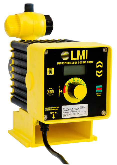 LMI Metering Pump B921-392SI 2.5 GPH, 100 psi, PVDF, External (4-20 mA) Control