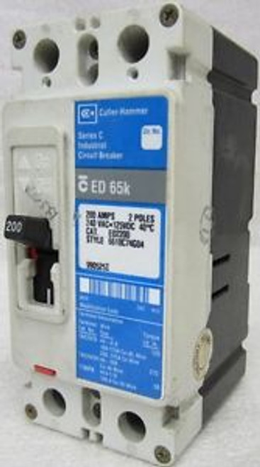 CUTLER HAMMER  ED2200  240 VAC  200 Amp  2 Pole CIRCUIT BREAKER