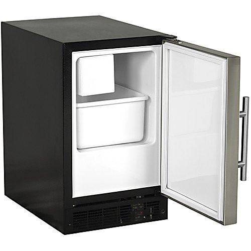 Marvel/Div Northland MA15CRSCLS 15" Counter Top Ice Maker, Black Cabinet, Solid Stainless Steel Door, Frost Free, Left Hinge, 24-1/8" Height, 14-7/8" Width, 23-11/16" Length, 120V/60 Hz