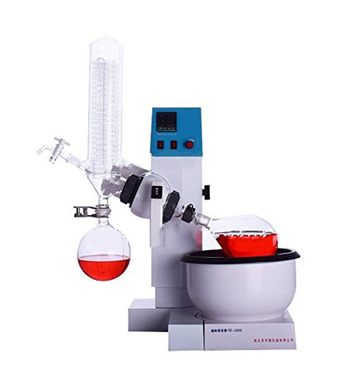 1L Lab Rotovap Rotary Evaporator Evaporation Apparatus with Water Bath Temperature Diaplay Automatic Lifting 120mm (110V)
