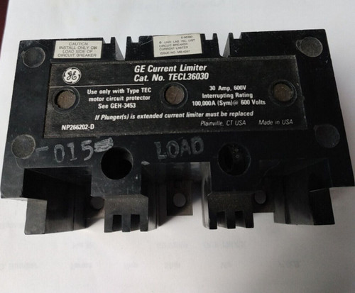General Electric Tecl36030 30A 3-Pole 600V Circuit Breaker Limiter