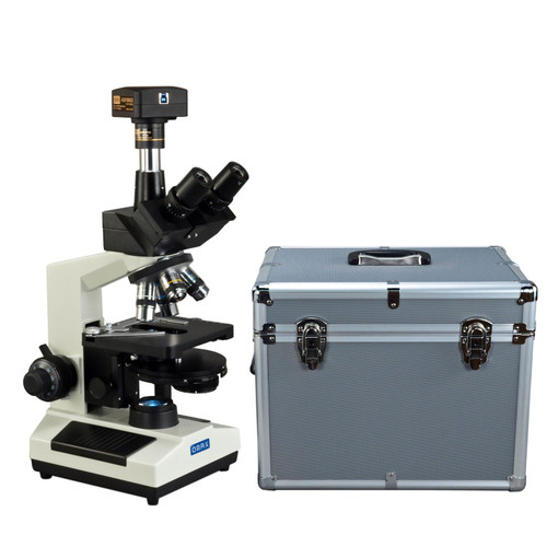 OMAX 40X-2000X 5MP USB3 PLAN Phase Contrast Trinocular Lab LED Microscope with Hard Aluminum Case