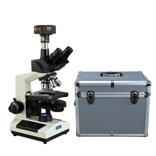 OMAX 40X-2000X 14MP USB3 Digital Phase Contrast Trinocular LED Microscope with Hard Aluminum Case