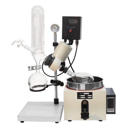 0.53gal/2L Rotary Evaporator Lab Rotovap with Manual Lift Digital Controller 0-120rpm 0-180℃ 110V (2L)